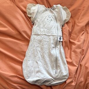 Nested Bean Light Tan Sleep Sack with Cute Embroidery